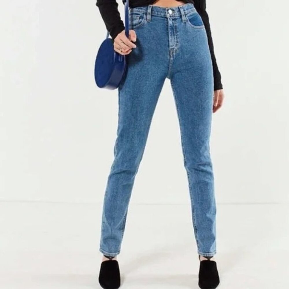 BDG Girlfriend High Rise Straight Leg Denim Jeans Womens Size 24